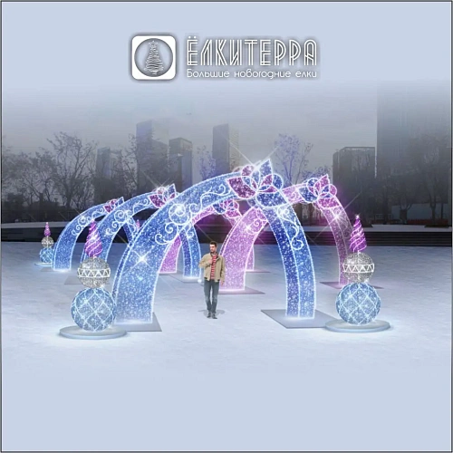 Арка световая новогодняя Верде